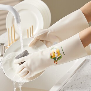 家政保洁专用手套秋冬加绒搞卫生清洁打扫L神器耐用乳胶橡胶皮防