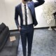 简约商务休闲英伦西装 时尚 套装 修身 青年潮流西服两件套 男韩版 新款