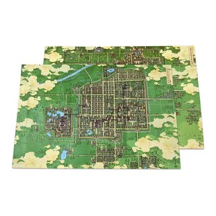 汉唐 长安城手绘地图 文创地图R 古都历史地图