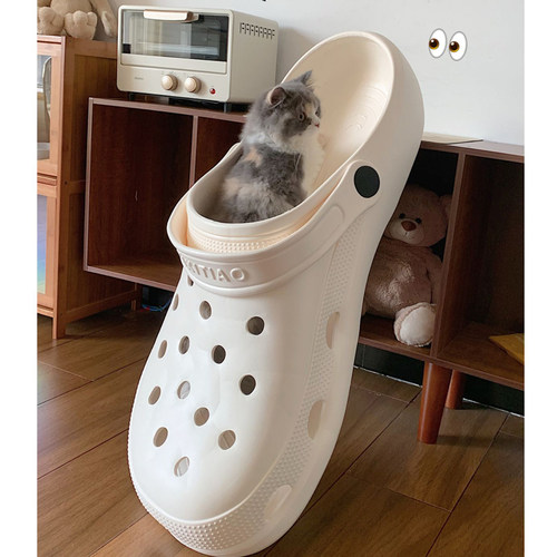 洞洞鞋猫窝大型洞洞鞋狗窝猫咪睡觉超级大拖鞋猫窝宠物玩具