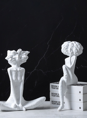 现代简约艺c术抽象欧式人物摆件客厅玄关酒柜轻奢装饰品小众高级