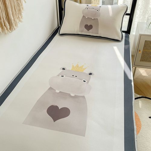 夏季冰丝凉席学生宿舍专用90x200单人床可折叠床单薄褥垫子三件套