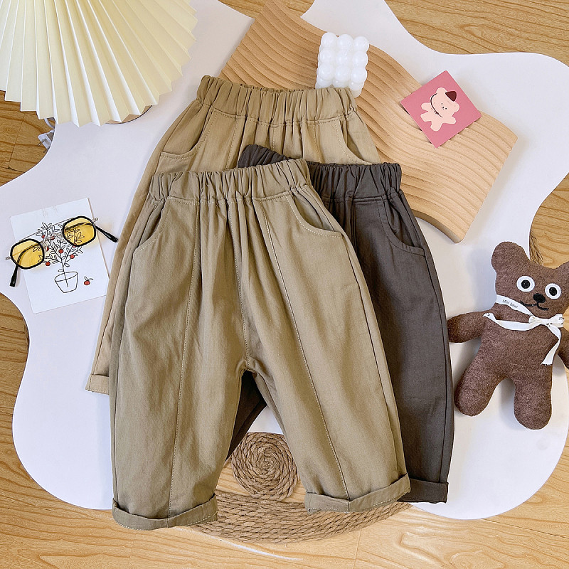 儿童宽松休闲哈伦裤韩版百搭萝卜裤男女童春秋棉质宝宝洋气长裤,童装/婴儿装/亲子装,裤子,淘宝优惠券,粉丝福利购,淘宝优惠卷