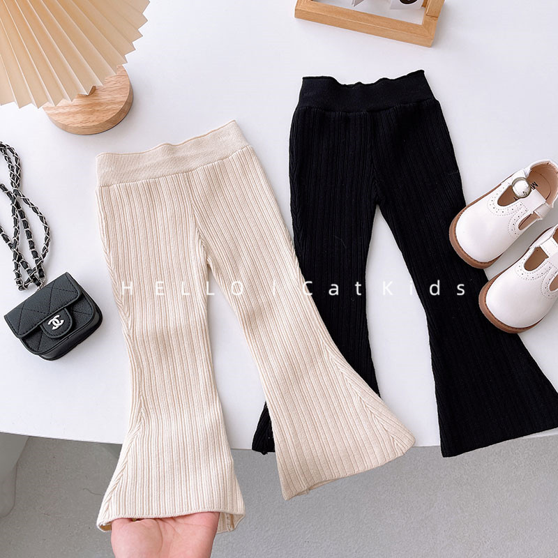 秋冬女童毛线裤时髦宝宝针织喇叭裤弹力婴儿厚裤子小童打底裤女,童装/婴儿装/亲子装,裤子,淘宝优惠券,粉丝福利购,淘宝优惠卷