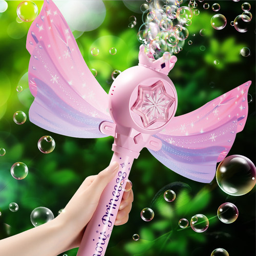 儿童手持公主泡泡机全自动魔法棒吹泡泡水2024新款玩具女生网红