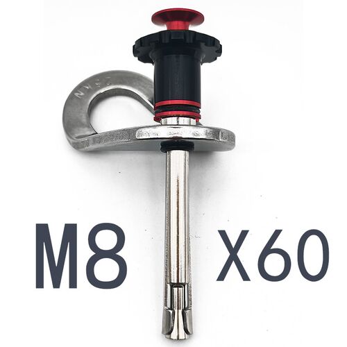 M8攀岩膨胀钉栓x60可拆卸锚点快拆矛钉重复内爆岩钉 高空作业固定