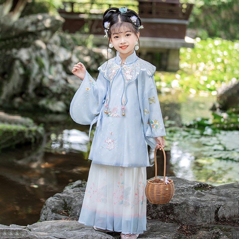 汉服女童秋季明制云肩套装新款小女孩古装超仙中国风儿童唐装秋款,童装/婴儿装/亲子装,唐装,淘宝优惠券,粉丝福利购,淘宝优惠卷