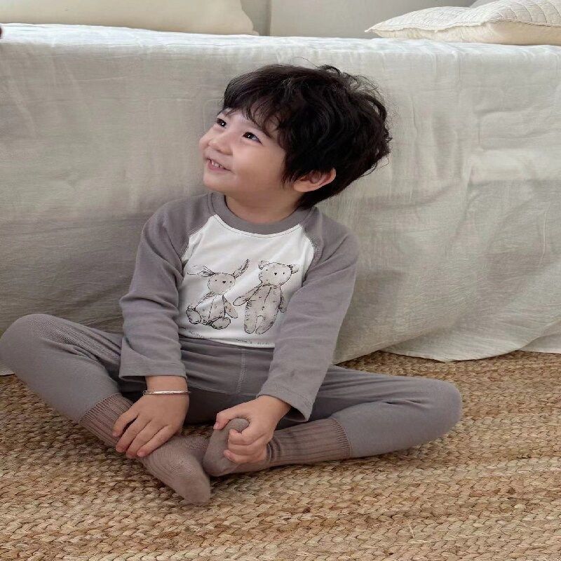 儿童秋衣秋裤加厚秋冬新款女童内衣套装纯棉宝宝棉毛衫男孩保暖衣