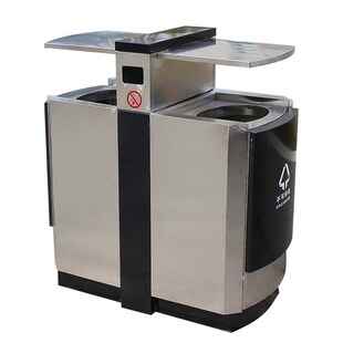 户外垃圾桶果皮箱 不锈钢公园小区分类垃圾箱室外环卫垃圾桶