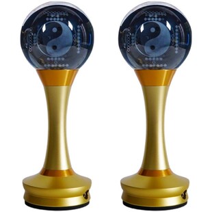 供灯道家充电双眼鱼家用用供桌神台灯道观led水晶八卦长明灯