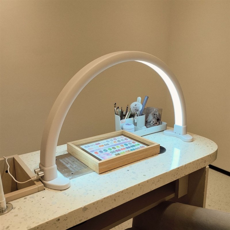 美甲台灯 无影补光灯美甲照明灯桌面美容灯台灯半月旋钮u形美容灯