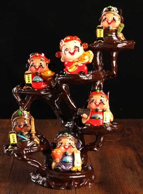 五福财神爷摆件创意办公室装饰品玄关电视柜店铺开业乔迁招财礼37