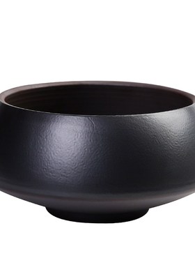 禅意黑色水培器皿无孔陶瓷花盆家用养铜钱草碗莲睡莲盆缸盆栽盆景