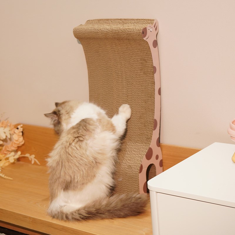 月饼喵长颈鹿猫抓板多功能超大号立式L型耐磨不掉屑沙发猫玩具