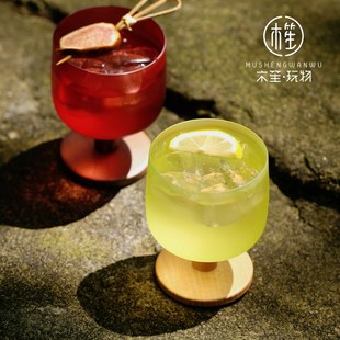 木笙玩物女生高颜值果冻红酒杯微醺香槟可爱起泡酒玻璃高脚杯礼物