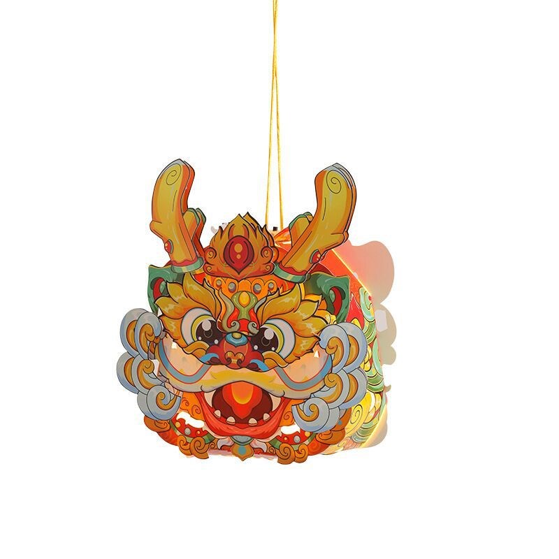龙型灯笼国潮diy手工灯笼过年儿童手提花灯全套材料包古风龙年灯
