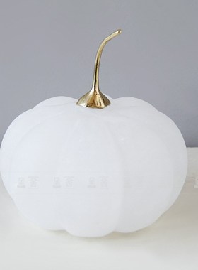 北欧轻奢创意抽象云石南瓜水果摆件样板间书房电视酒柜桌面装饰品