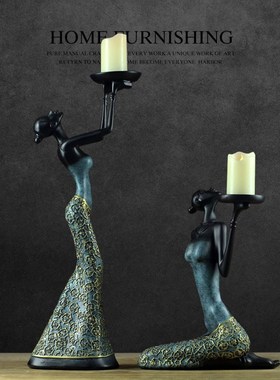 创意复古蜡烛台美欧式摆件客厅餐桌家居软装饰品浪U漫烛光晚餐道