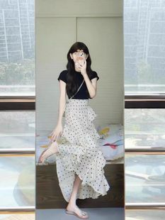 夏装 多巴胺穿搭一整套轻熟风御姐韩系女神范气质上衣裙子两件套装