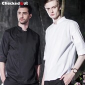 厨师工作制服春夏装 咖啡厅火锅店制服厨师工作服 餐饮厨师七分袖