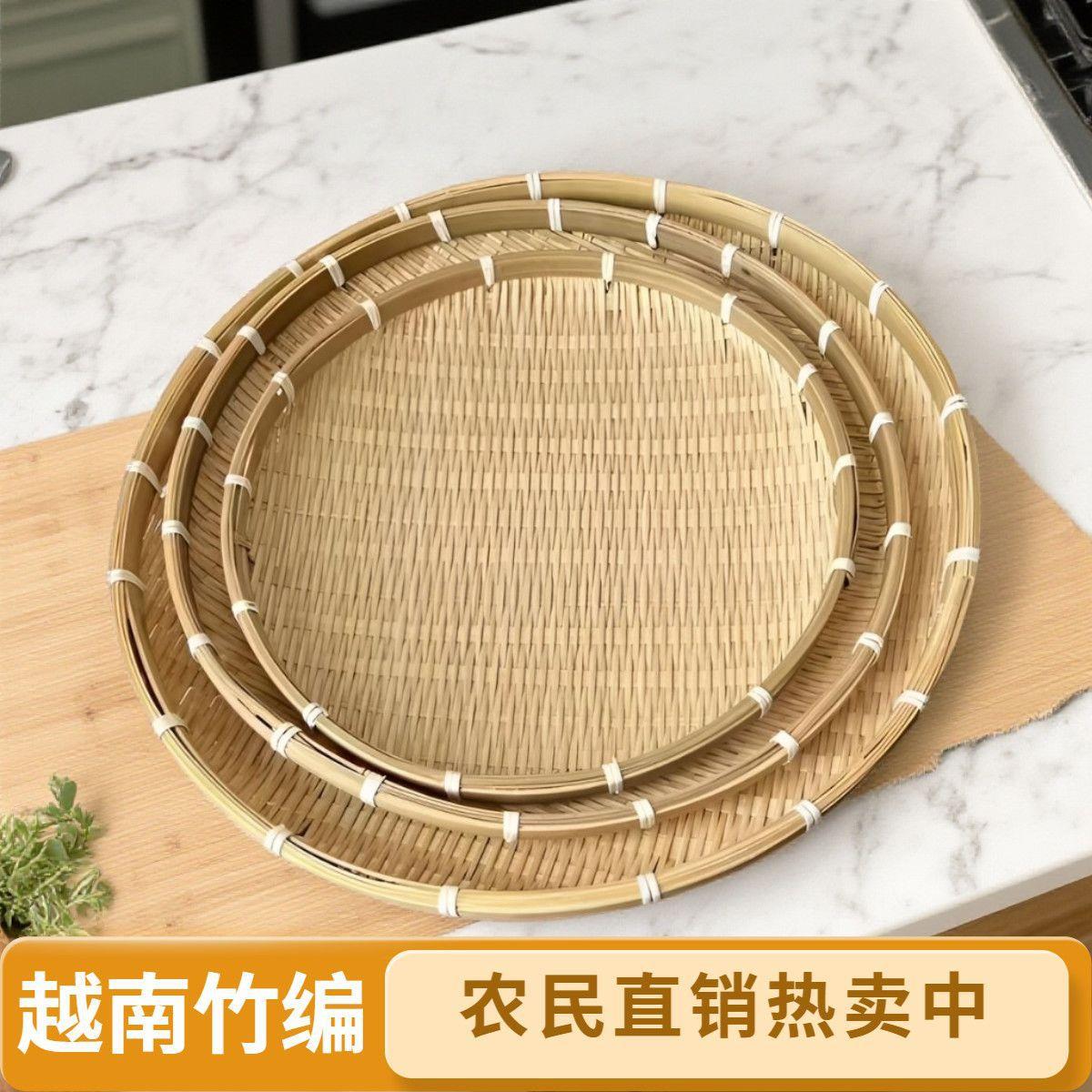 竹编晒盘东西用的簸箕晒菜藤编筐