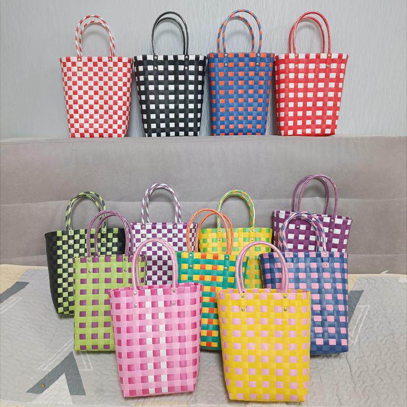 2026新款夏季手工编织包 手提女包 休闲百搭水桶包 伴手礼品篮子
