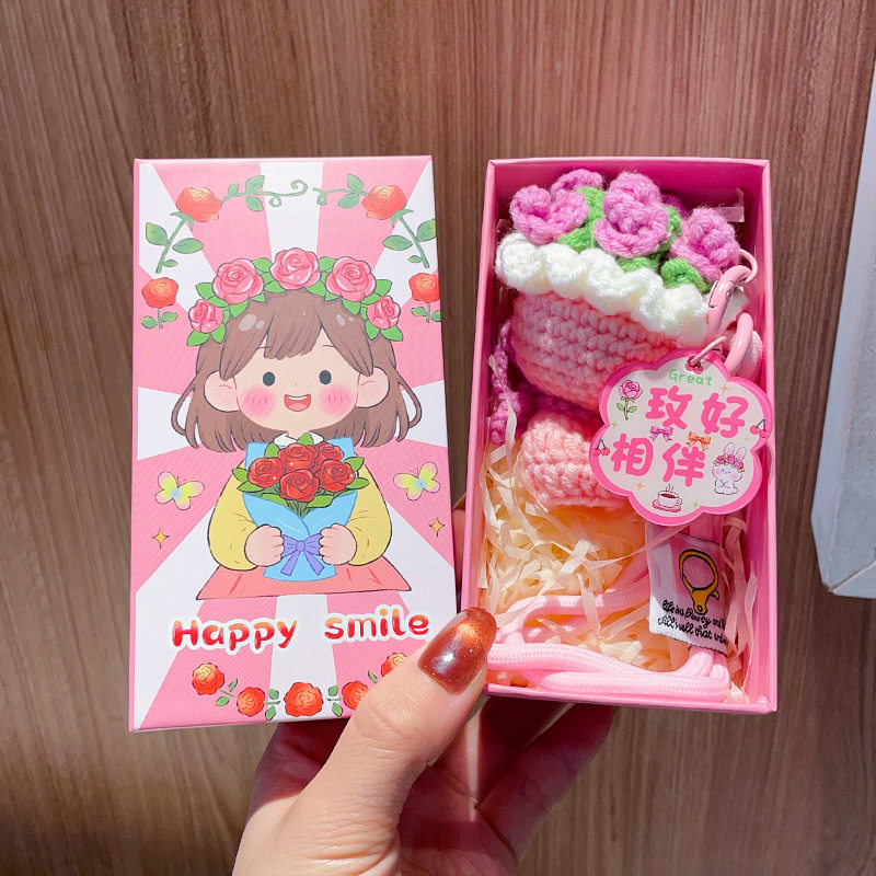 礼盒装成品手捧花钥匙扣挂件情人