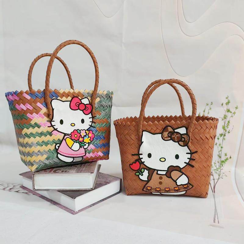 同款Kitty编织包凯蒂猫单肩包包