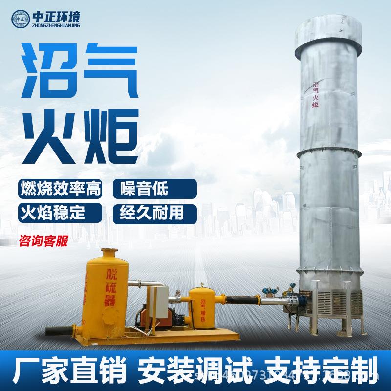 全封闭沼气火炬养殖场垃圾填埋场啤酒厂工程外然式废气处理设备