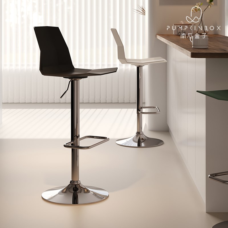 升降高脚凳吧台椅旋转现代简约吧台凳轻奢家用时尚吧椅前台高脚椅