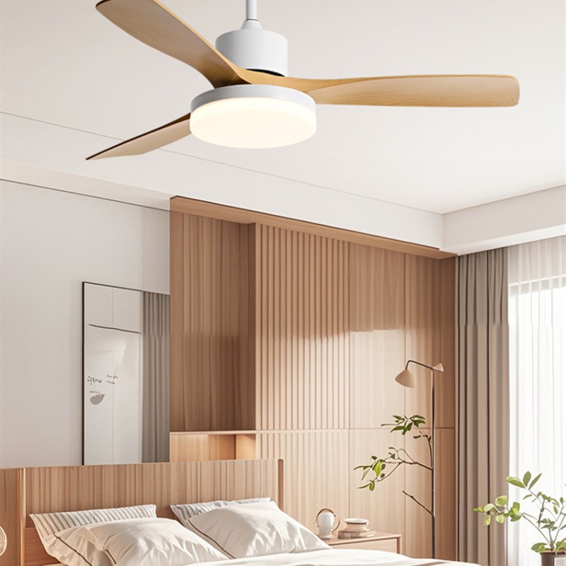 2025新中世纪风扇灯餐厅吊扇灯客厅青铜吊扇无声变频风扇吊灯