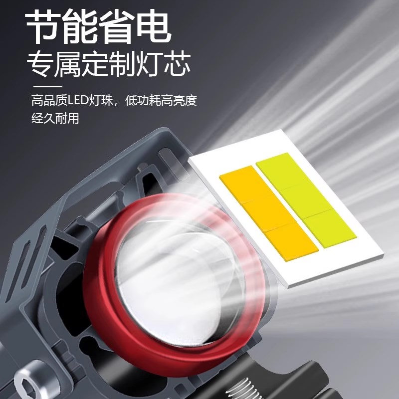 摩托车led射灯强光电动车外置透镜前大灯超亮远近双光铺路车灯12V