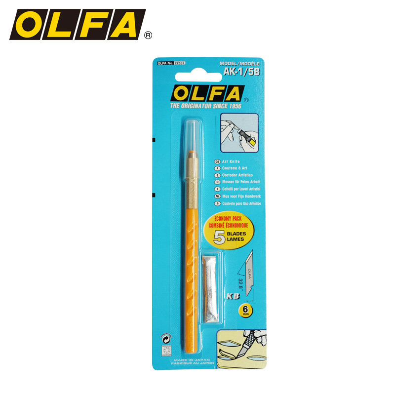 OLF爱利华美工用笔刀玉米棒美工原型刻刀小黄雕刻刀片装