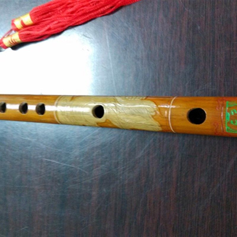 玉屏箫笛厂红竹浮雕型笛子