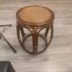 真藤藤编鼓凳藤子园凳儿童凳酒店荼楼矮休闲凳