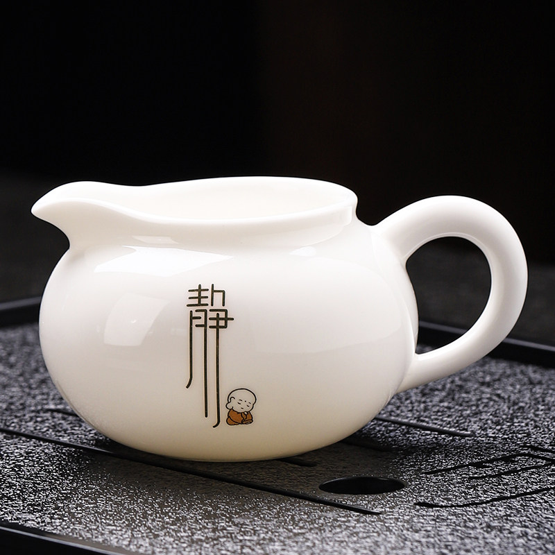 羊脂玉白瓷公道杯功夫茶具茶道茶海泡茶工具匀杯公杯