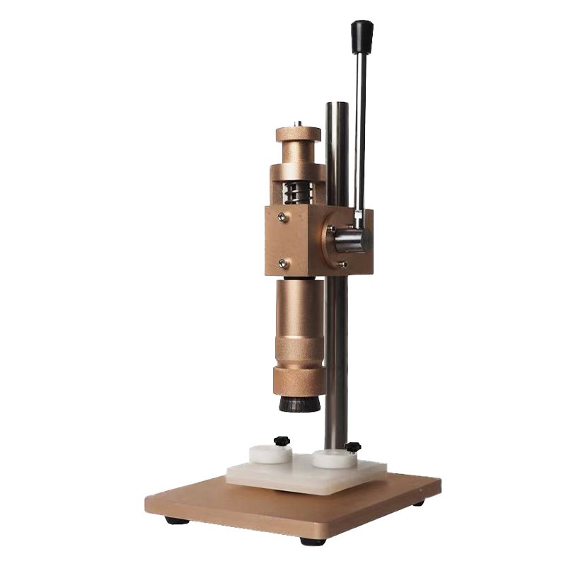 敦煌牌香水瓶手动封口机夹盖压中套锁口机铝制喷头抓口机