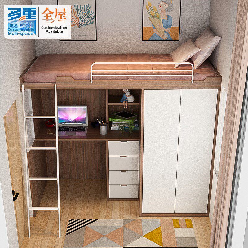 香港全屋定制公屋小户型卧室客厅柜房隔房工人房保姆房书台