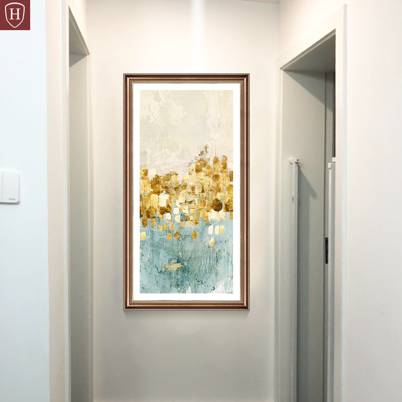 现代玄关风格装饰画入户进门过道走廊竖版时尚大气单联墙壁画