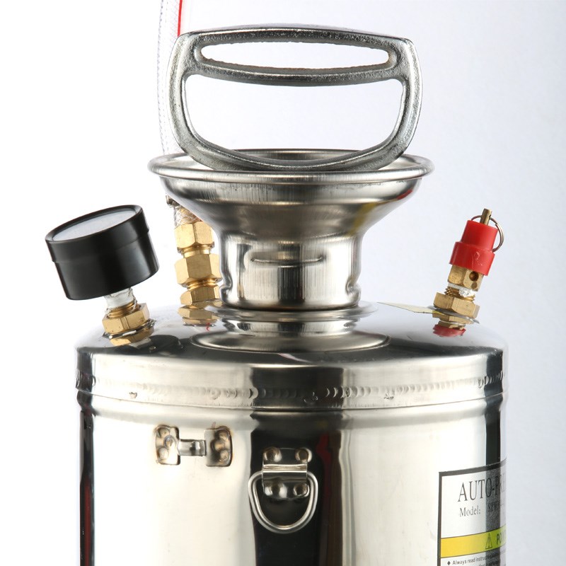 市下牌8L验厂洗眼器便携式双口不锈钢带压力表工厂喷雾头