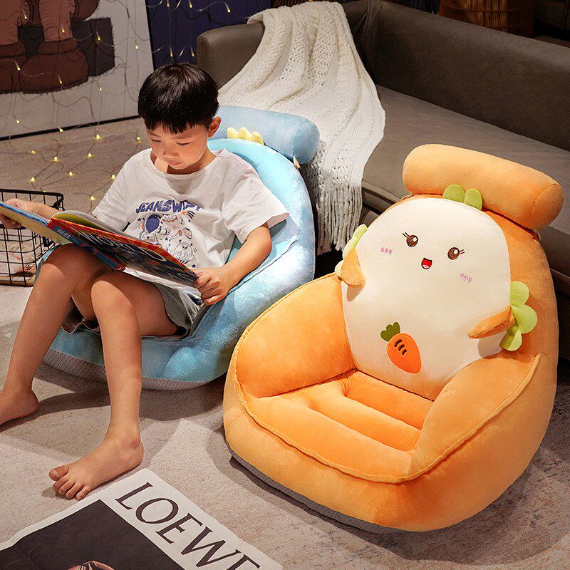沙发小垫一体幼儿园区阅读蒲团地上坐垫懒宝椅儿童靠背