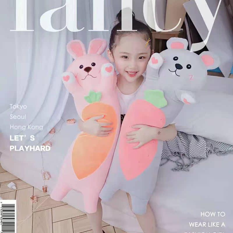 天然乳胶女生小月龄防吐奶枕靠枕儿童动物枕拆洗圆柱靠枕礼