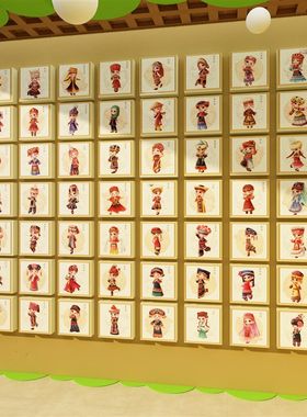 幼儿园传统文化墙面装饰五十六个数民族挂图环创题走廊贴纸画