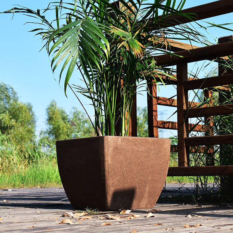 特大号长方形马槽花盆粗陶荷花睡莲池陶瓷罐大口径水培盆景盆