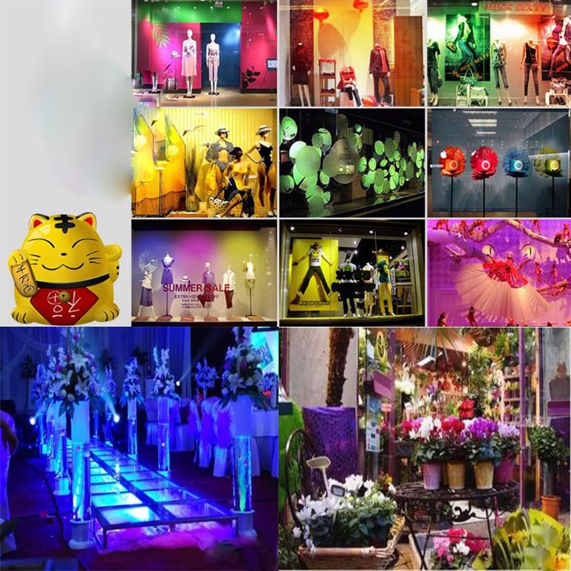 变色led婚庆地灯ww彩光l路引射灯G七彩摇控射灯婚礼背景灯