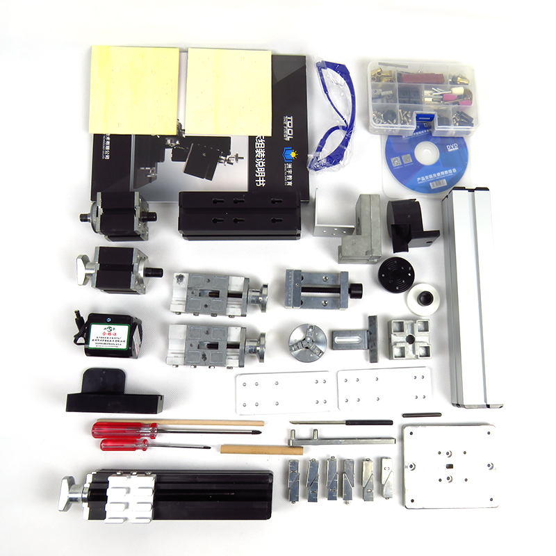 微型钻床铣床锯床磨床车床教学迷你组合洲宇儿童六合一创课小机床