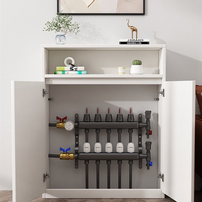 地热水表门瓦斯天然燃气管道装饰罩遮丑箱实木地暖分水器遮挡柜