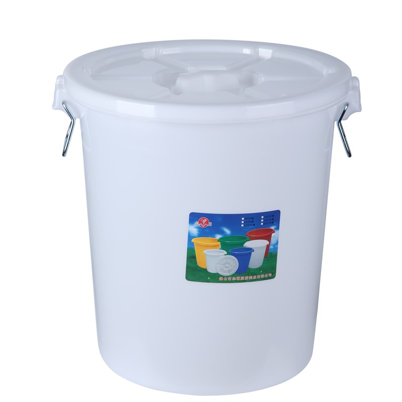 塑料加厚储水桶带盖圆桶L食品级发酵酿酒桶大白桶垃圾桶熟料桶