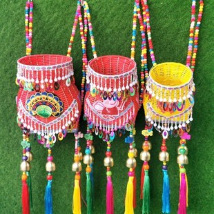 背篓竹编儿童宝宝背系竹鱼篓箩筐竹子手工编织民族风后背式小背篼