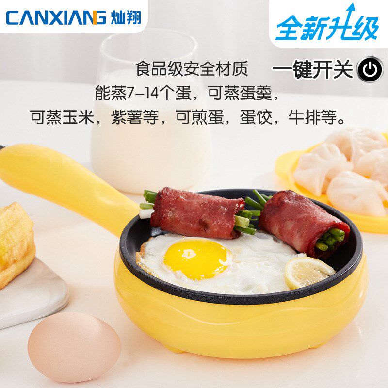 家用小型蒸煎多用途快速蒸蛋器煎蛋煮蛋器迷你小煎锅电煎蛋器